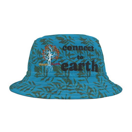 Eco-Friendly Bucket Hat - Connect to Earth, Summer Outdoor Accessory, Vacation Essential, Sustainable Gift, Nature Lover Hat