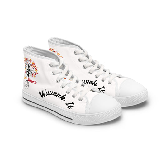 Stylish Women's High Top Sneakers, Trendy Footwear, Casual Sneakers, Unique Gift for Her, Spring/Summer Fashion