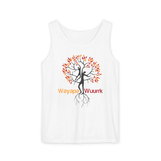 Bohemian Nature-Inspired Tank Top, Wayapa Wuurk Graphic Tee, Yoga Shirt, Summer Casual Top, Eco-Friendly Apparel